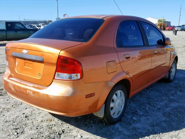 KL1TG52625B496901 - 2005 CHEVROLET AVEO LT ORANGE photo 4