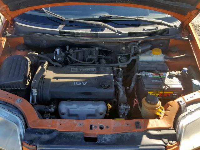 KL1TG52625B496901 - 2005 CHEVROLET AVEO LT ORANGE photo 7