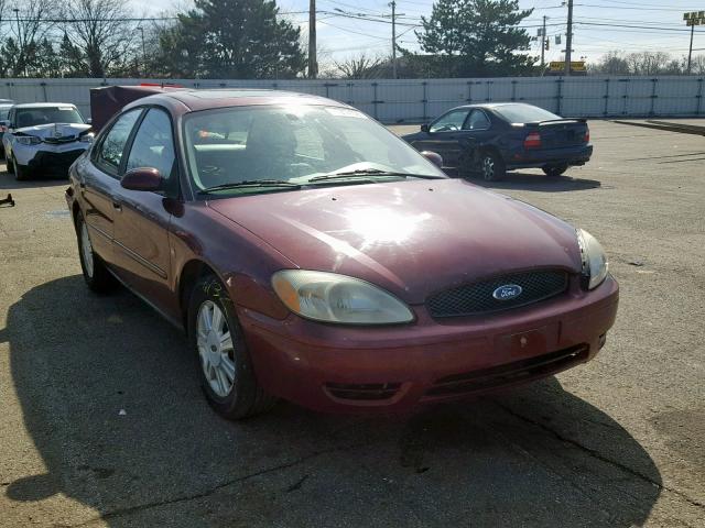 1FAFP56S55A141570 - 2005 FORD TAURUS SEL BURGUNDY photo 1