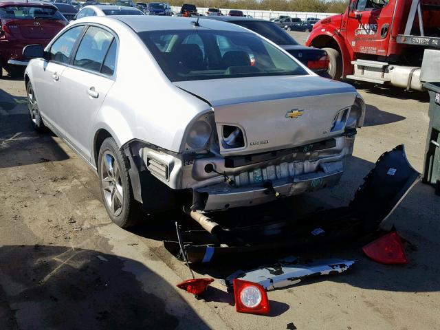 1G1ZH57B49F136185 - 2009 CHEVROLET MALIBU 1LT ვერცხლისფერი ფოტო 3