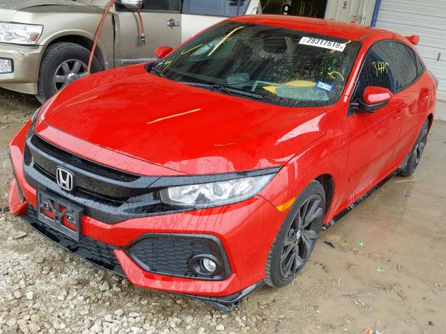 SHHFK7H44HU221097 - 2017 HONDA CIVIC SPOR RED photo 2