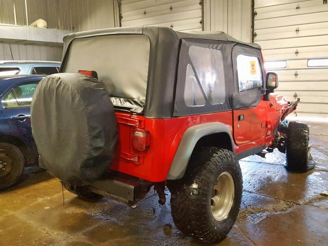 1J4FA29144P723243 - 2004 JEEP WRANGLER / RED photo 4