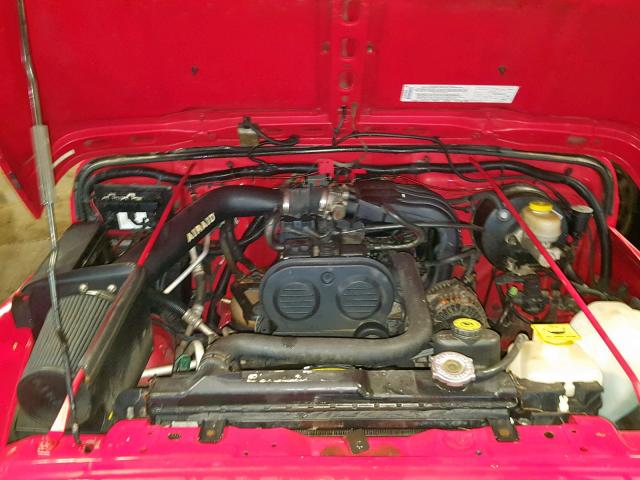 1J4FA29144P723243 - 2004 JEEP WRANGLER / RED photo 7