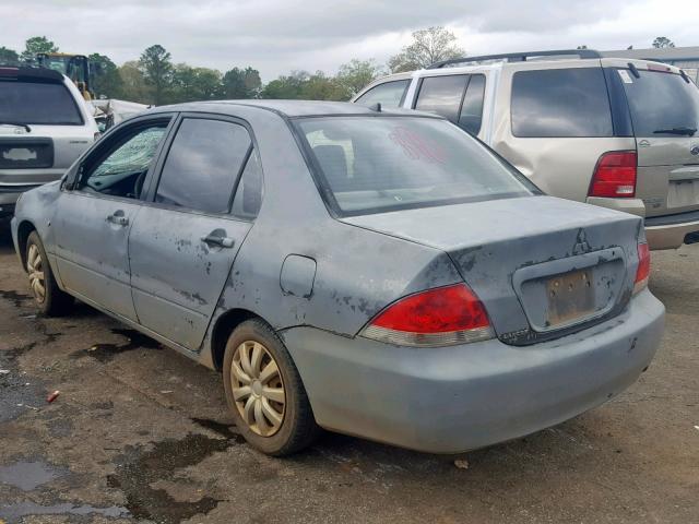 JA3AJ26E05U014544 - 2005 MITSUBISHI LANCER ES BLUE photo 3