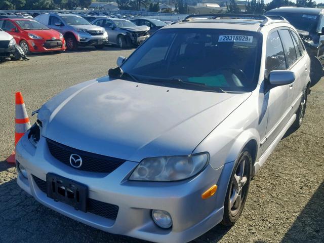 JM1BJ245421483240 - 2002 MAZDA PROTEGE PR SILVER photo 2