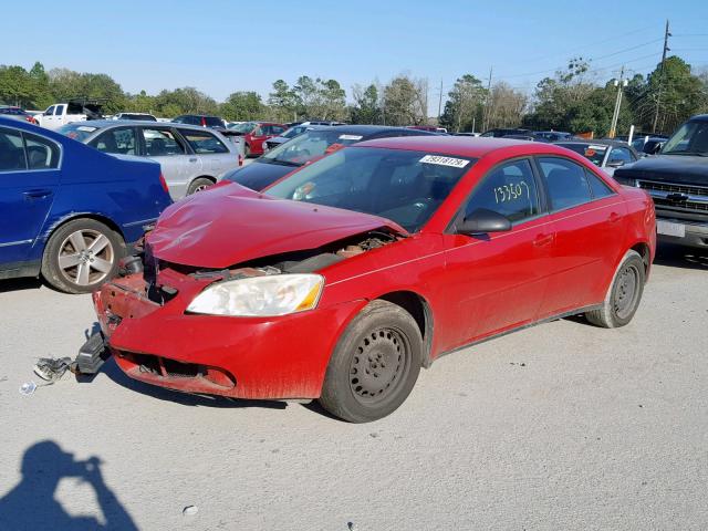 1G2ZF55B464169408 - 2006 PONTIAC G6 SE RED photo 2