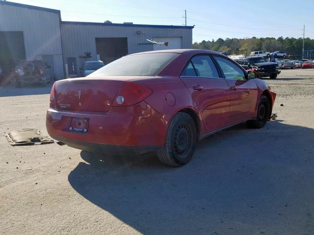 1G2ZF55B464169408 - 2006 PONTIAC G6 SE RED photo 4