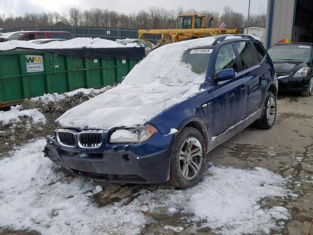 WBXPA93425WD18775 - 2005 BMW X3 3.0I BLUE photo 2