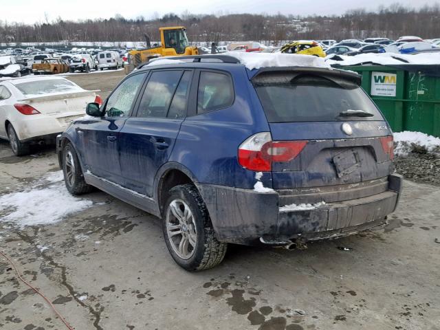 WBXPA93425WD18775 - 2005 BMW X3 3.0I BLUE photo 3