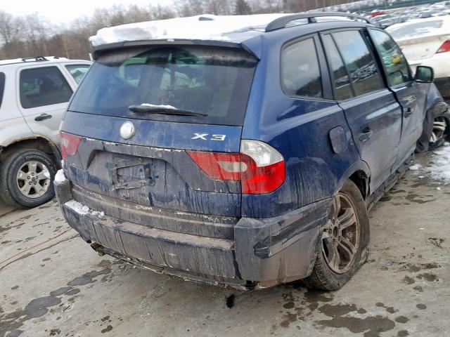 WBXPA93425WD18775 - 2005 BMW X3 3.0I BLUE photo 4