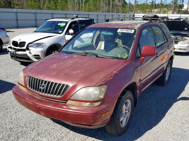 JT6HF10UXX0055860 - 1999 LEXUS RX 300 MAROON photo 2