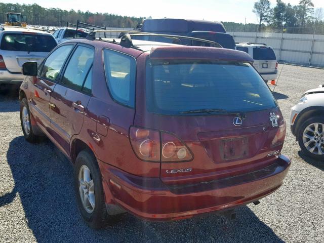 JT6HF10UXX0055860 - 1999 LEXUS RX 300 MAROON photo 3