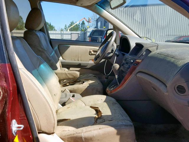 JT6HF10UXX0055860 - 1999 LEXUS RX 300 MAROON photo 5