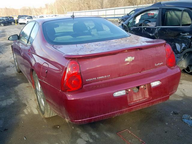 2G1WM15K269282633 - 2006 CHEVROLET MONTE CARL RED photo 3