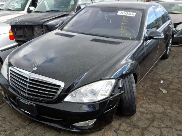 WDDNG71X57A039232 - 2007 MERCEDES-BENZ S 550 BLACK photo 2