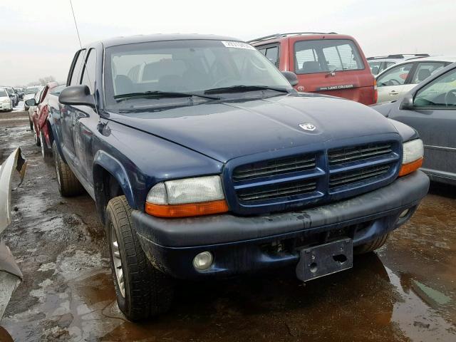 1D7HG38N63S273670 - 2003 DODGE DAKOTA QUA BLUE photo 1