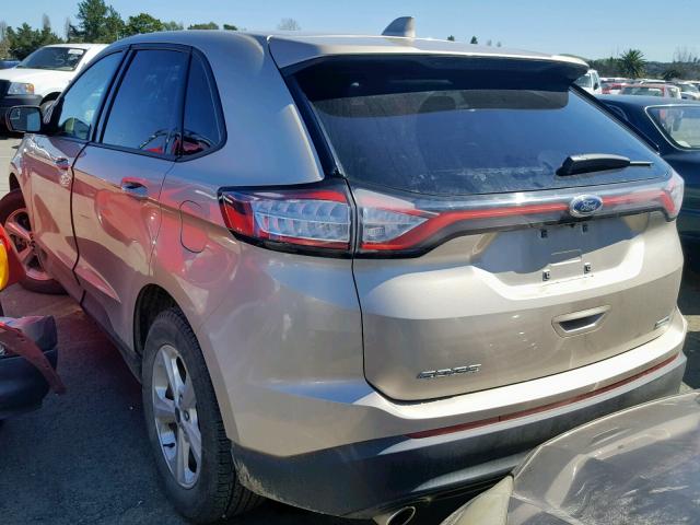 2FMPK4G90HBC27229 - 2017 FORD EDGE SE SILVER photo 3