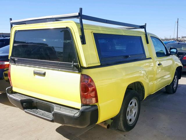 5TFNX4CN6EX035916 - 2014 TOYOTA TACOMA YELLOW photo 4