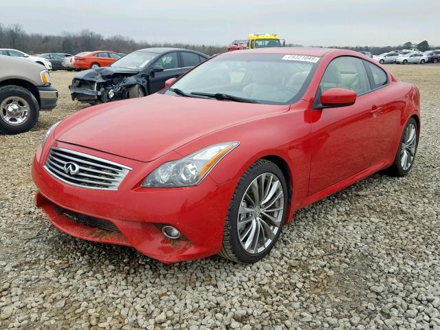 JN1CV6EK0DM923978 - 2013 INFINITI G37 JOURNE RED photo 2