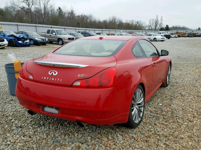 JN1CV6EK0DM923978 - 2013 INFINITI G37 JOURNE RED photo 4