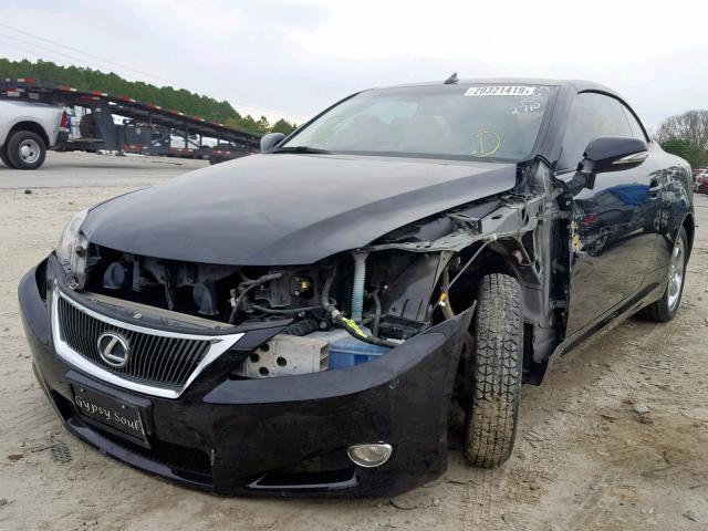 JTHFE2C27A2502710 - 2010 LEXUS IS 350 BLACK photo 2