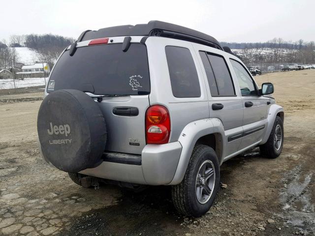 1J4GL38KX4W194966 - 2004 JEEP LIBERTY RE SILVER photo 4