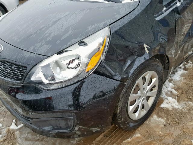 KNADM4A38D6243268 - 2013 KIA RIO LX BLACK photo 9