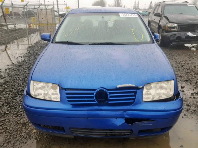 3VWRS29MX1M018424 - 2001 VOLKSWAGEN JETTA GL BLUE photo 9