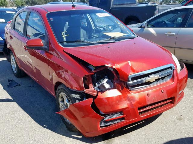 KL1TD56E49B619114 - 2009 CHEVROLET AVEO LS RED photo 1