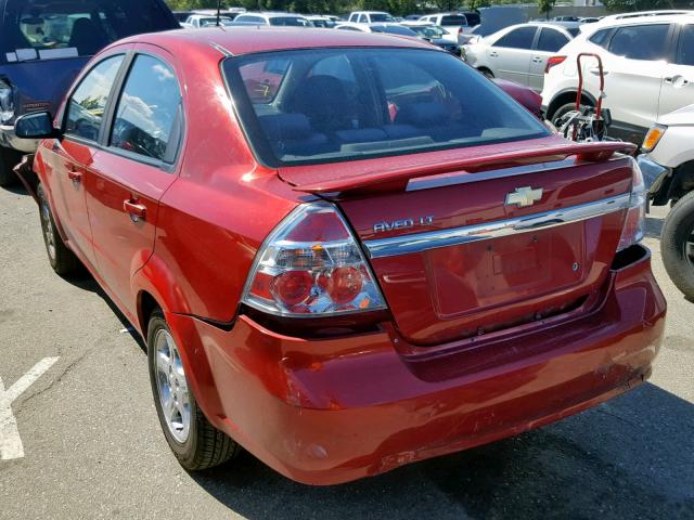KL1TD56E49B619114 - 2009 CHEVROLET AVEO LS RED photo 3