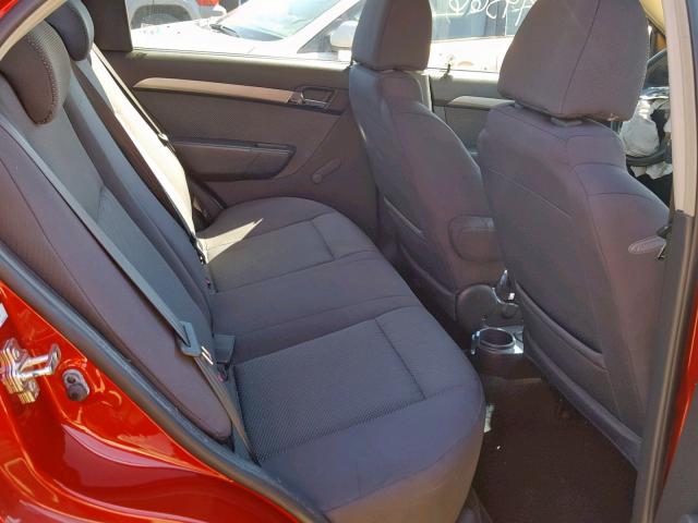 KL1TD56E49B619114 - 2009 CHEVROLET AVEO LS RED photo 6