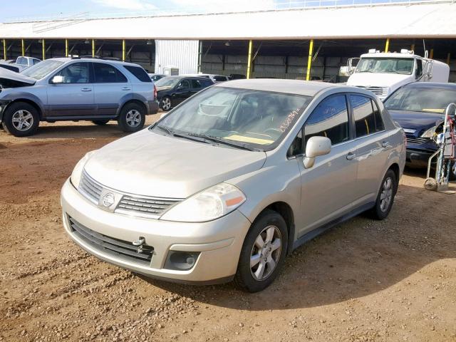 3N1BC11E48L367145 - 2008 NISSAN VERSA S SILVER photo 2