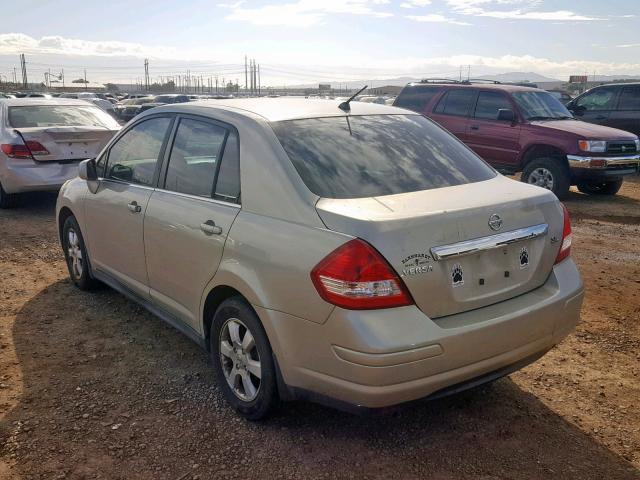 3N1BC11E48L367145 - 2008 NISSAN VERSA S SILVER photo 3