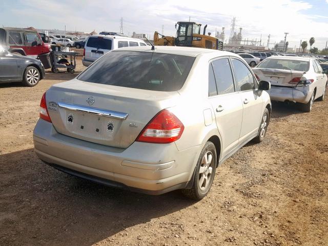 3N1BC11E48L367145 - 2008 NISSAN VERSA S SILVER photo 4