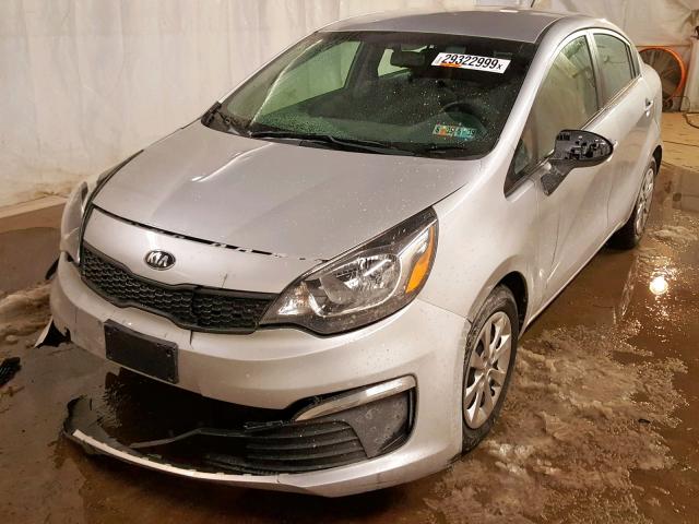 KNADM4A31H6006160 - 2017 KIA RIO LX GRAY photo 2