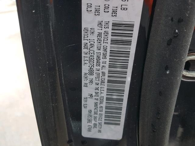 1C4NJCEA3GD754888 - 2016 JEEP COMPASS LA 黑色 照片 10