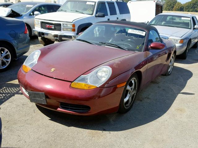 WP0CA2982YU626376 - 2000 PORSCHE BOXSTER BURGUNDY photo 2