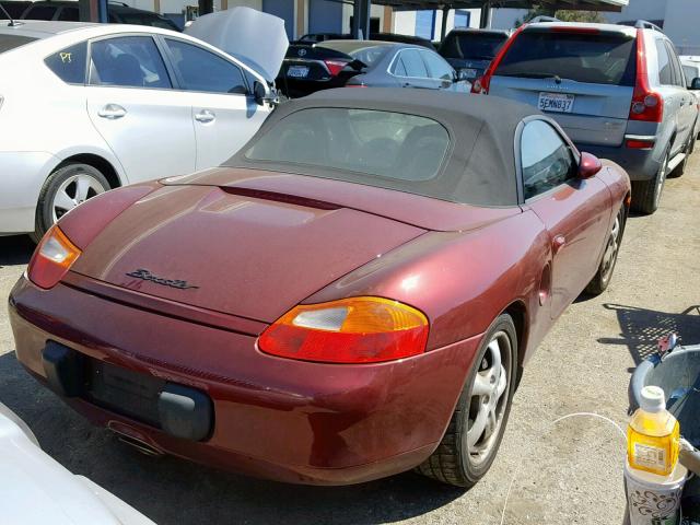 WP0CA2982YU626376 - 2000 PORSCHE BOXSTER BURGUNDY photo 4