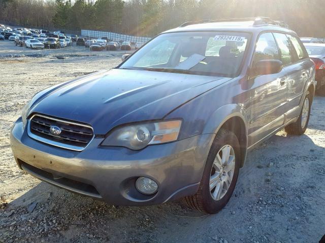 4S4BP61C657385347 - 2005 SUBARU LEGACY OUT BLUE photo 2