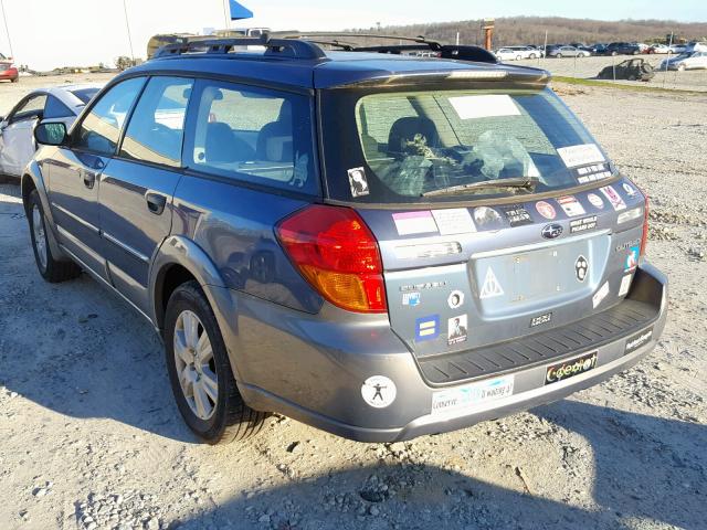 4S4BP61C657385347 - 2005 SUBARU LEGACY OUT BLUE photo 3