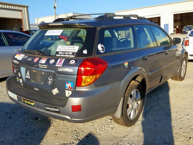 4S4BP61C657385347 - 2005 SUBARU LEGACY OUT BLUE photo 4