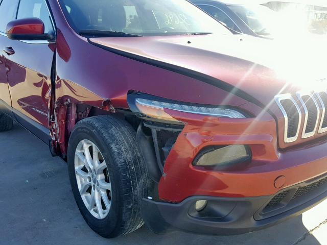 1C4PJMCSXEW147656 - 2014 JEEP CHEROKEE L BURGUNDY photo 9