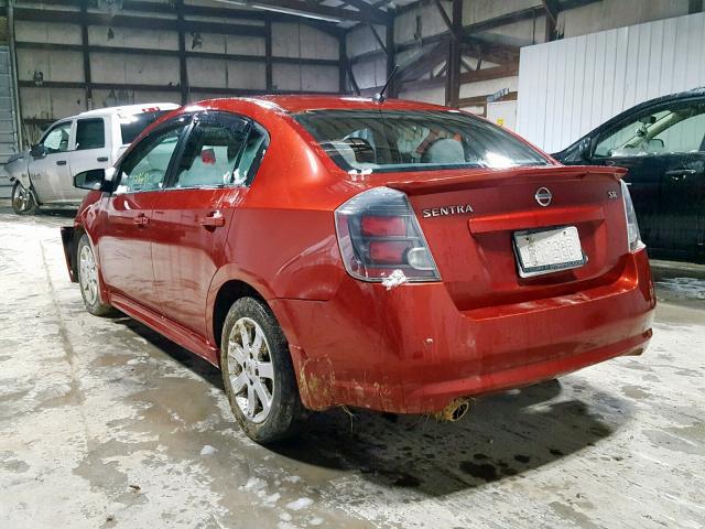 3N1AB6AP2AL710201 - 2010 NISSAN SENTRA 2.0 RED photo 3