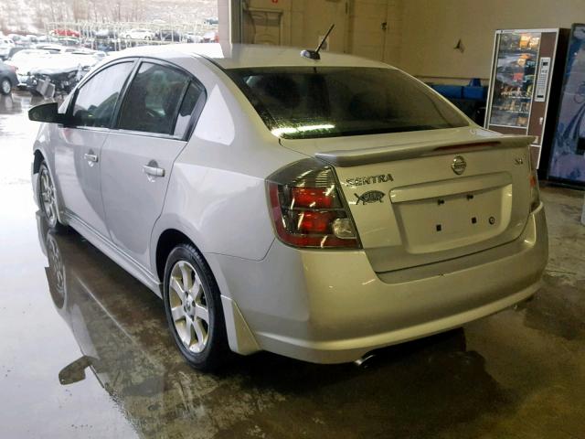 3N1AB6AP4CL611933 - 2012 NISSAN SENTRA 2.0 SILVER photo 3