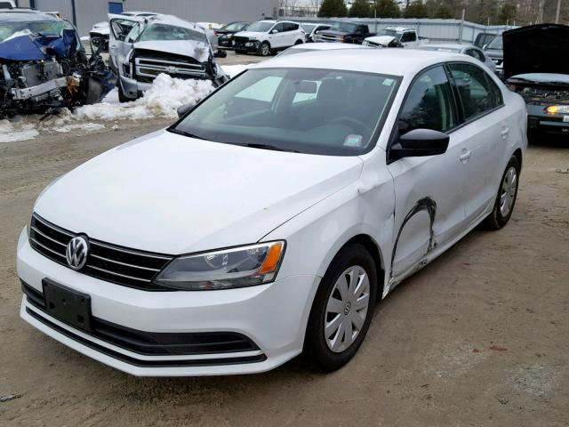3VW2K7AJ0FM282176 - 2015 VOLKSWAGEN JETTA BASE WHITE photo 2