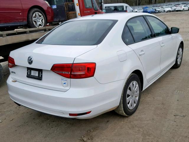 3VW2K7AJ0FM282176 - 2015 VOLKSWAGEN JETTA BASE WHITE photo 4
