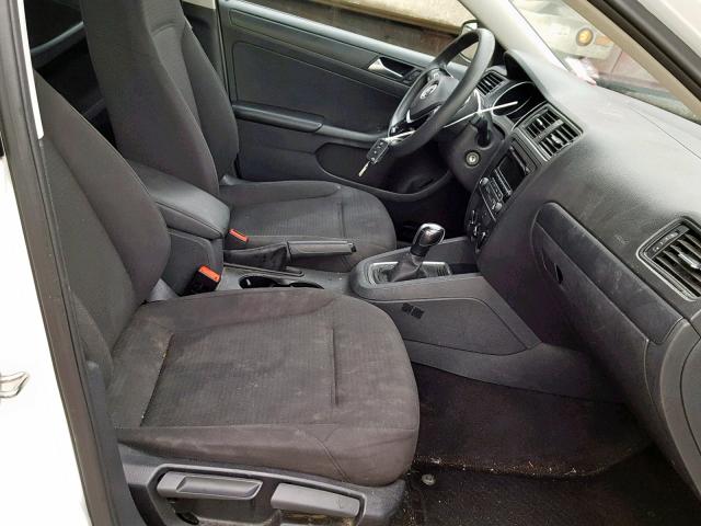 3VW2K7AJ0FM282176 - 2015 VOLKSWAGEN JETTA BASE WHITE photo 5