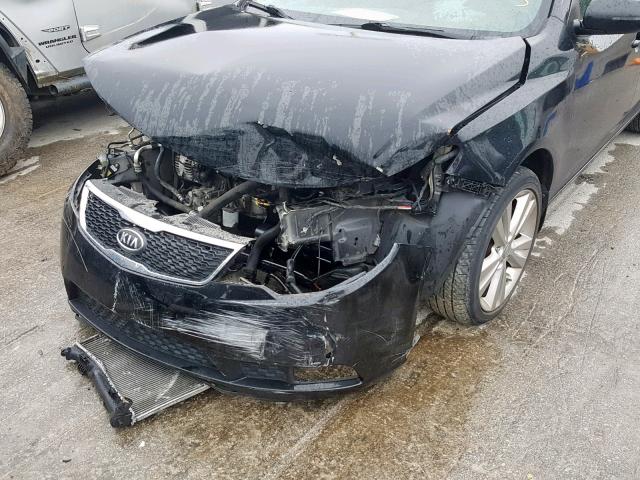 KNAFW5A33C5493322 - 2012 KIA FORTE SX BLACK photo 9