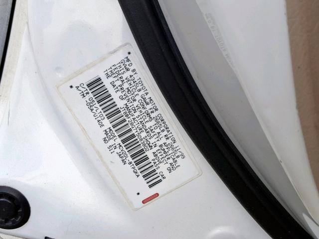 JT8BF28G7Y5083802 - 2000 LEXUS ES 300 WHITE photo 10