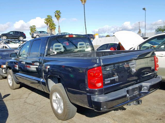 1D7HE48N26S596663 - 2006 DODGE DAKOTA QUA BLACK photo 3